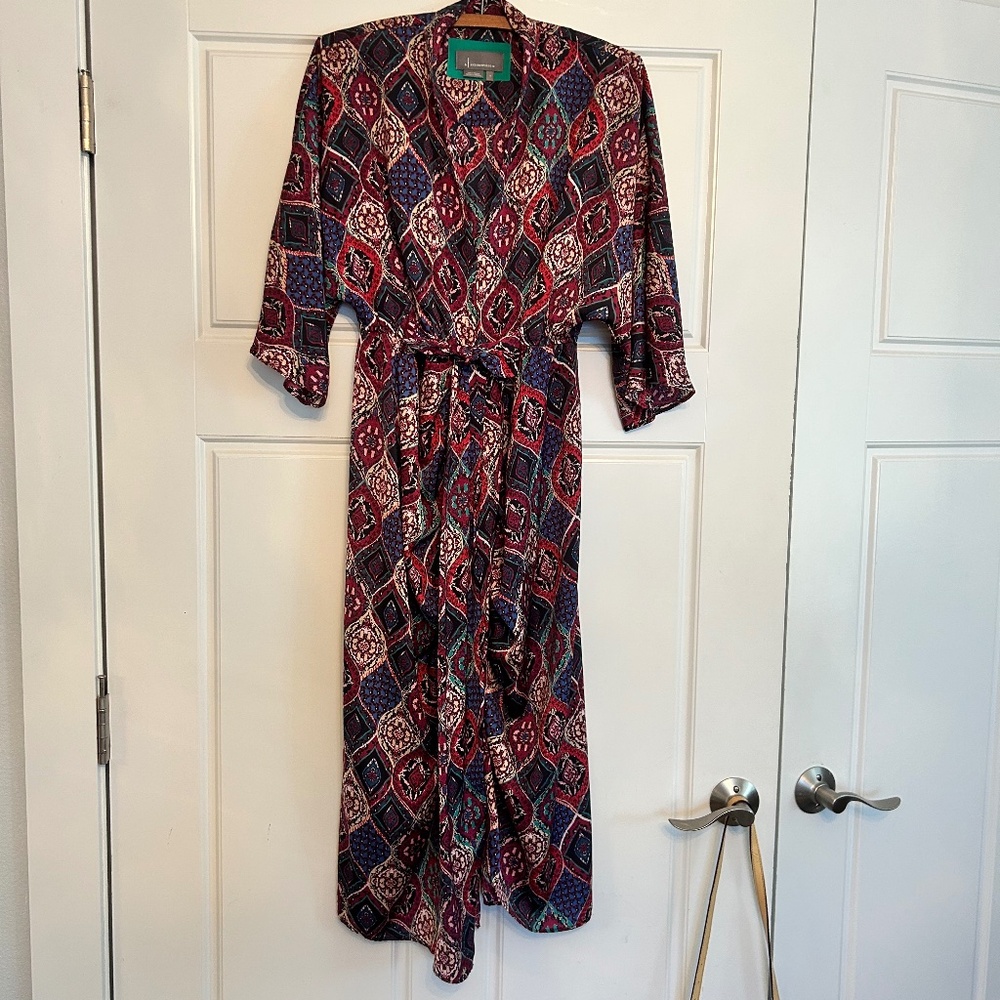 Anthropologie Kimono Style Lounge Dress